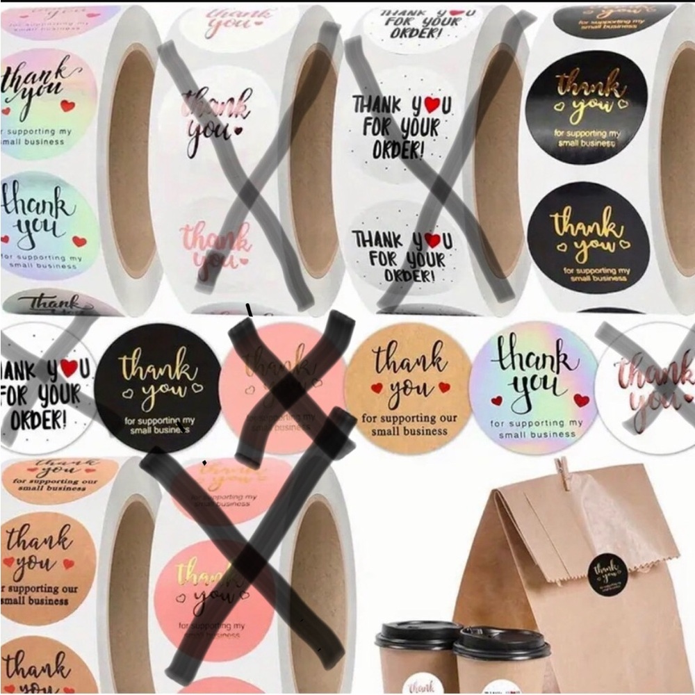 “Thank You for Supporting My Small Business” Stickers.  1 roll of 500 stickers.